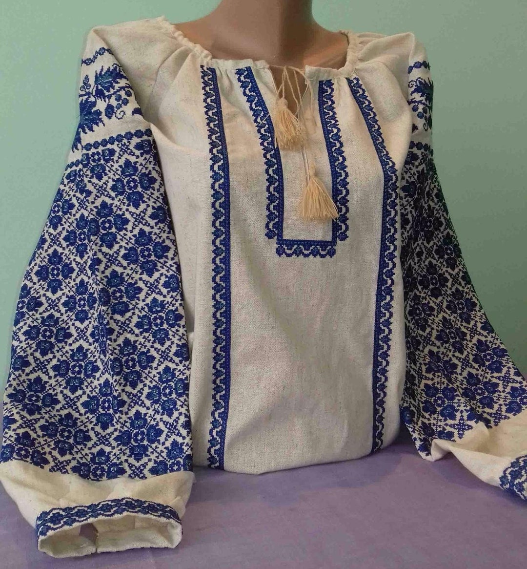 Ukrainian Embroidery Embroidered Blouse XS 4XL Ukraine Vyshyvanka Woman