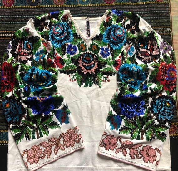 Vyshyvanka 女性 ウクライナ ナショナル ヴィンテージ 1940-50 刺繍 