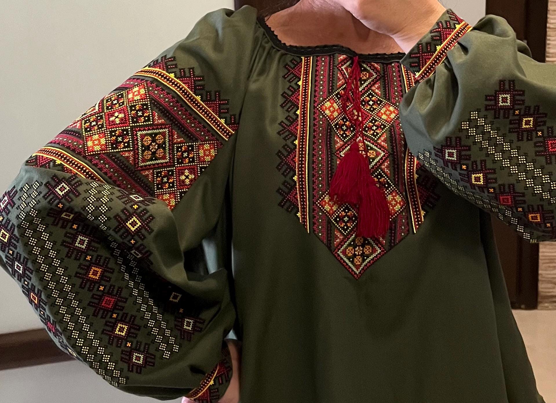 Vyshyvanka Woman, Ukrainian Embroidered Shirt Blouse XS - 5XL Choice ...