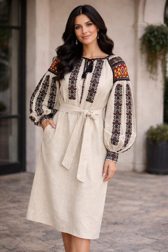 custom embroidered dresses with details Silk Embroidered Dress - Custom Style