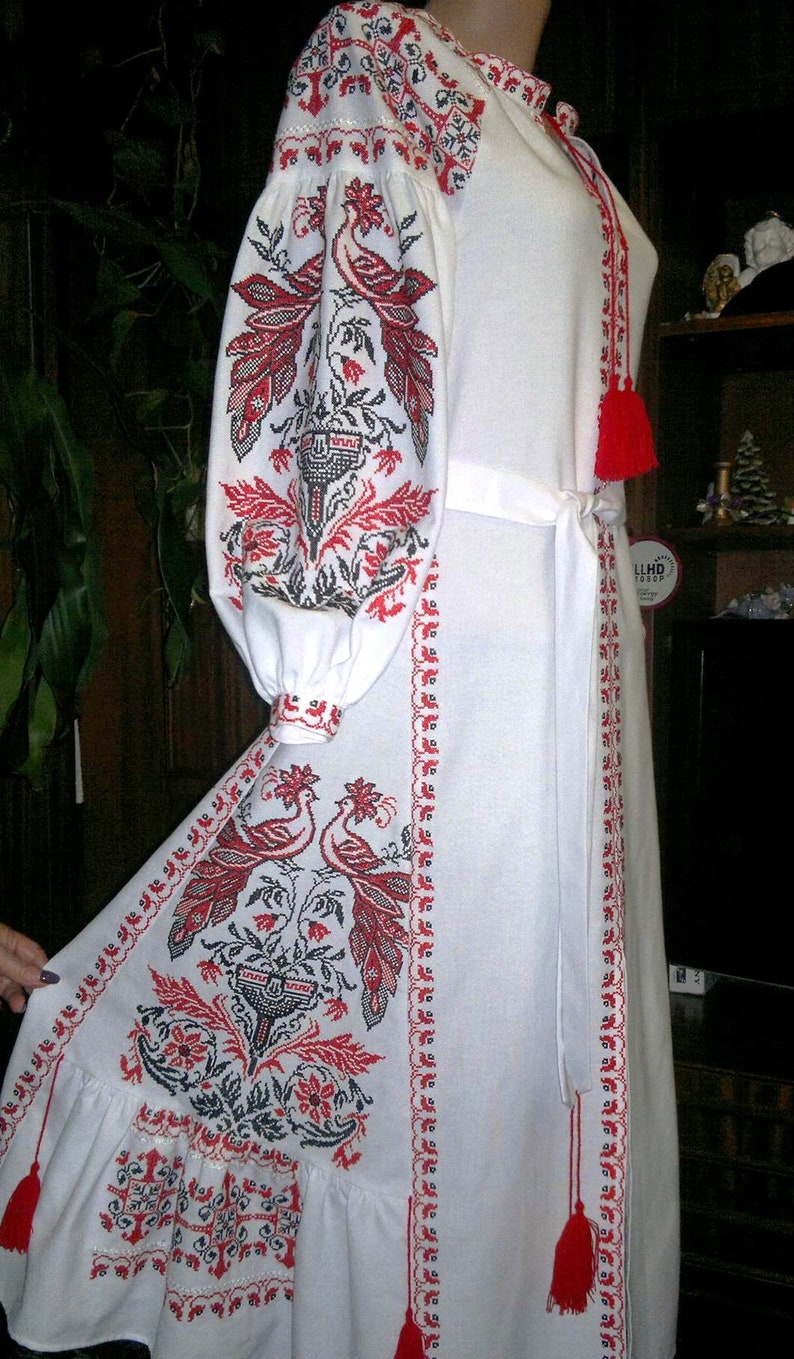 Ukrainian embroidery embroidered dress any color XS 4XL Etsy