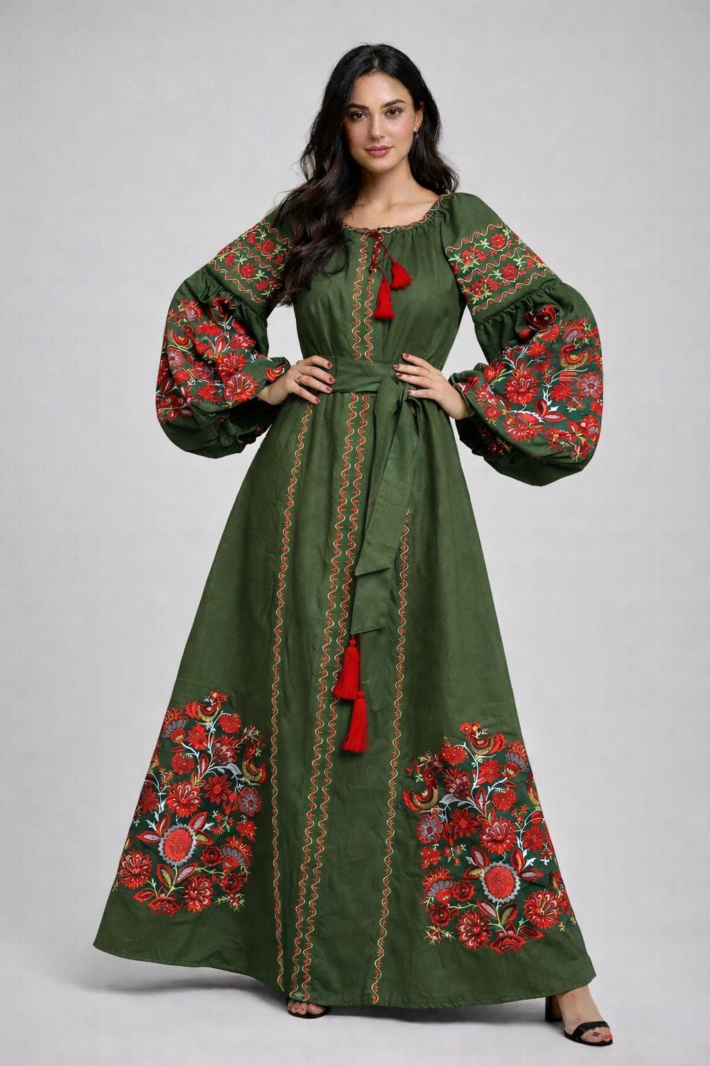 Vyshyvanka Woman, Ukrainian Embroidered Dress, Custom Embroidery