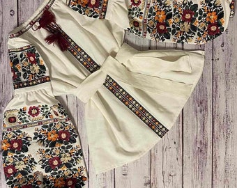Vyshyvanka damesblouse, Oekraïens geborduurd shirt, boho linnen blouse, 2XS-5XL, kleur naar keuze