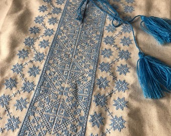 Vyshyvanka men, Ukrainian embroidered linen shirt, custom embroidery, XS-4XL, choice Color