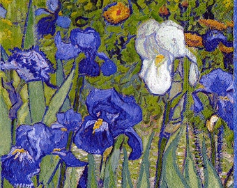 Servilletas de papel Caspari Van Gogh Irises, 33 cm x 3 capas.