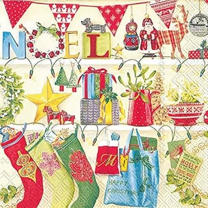 Festive Special Christmas IHR Paper Table Napkins 33 cm square 3 ply lunch napkins