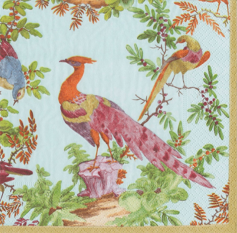 Caspari Chelsea Birds Paper Table Napkins