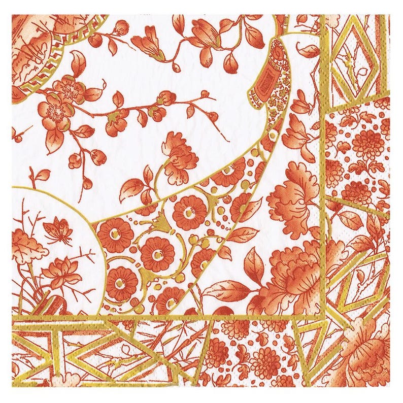 Caspari Gilded Porcelain Napkin Collection - Thumbnail 2