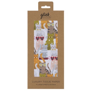 Tom Cats Glick 4 fogli di carta velina da regalo 50 x 75 cm
