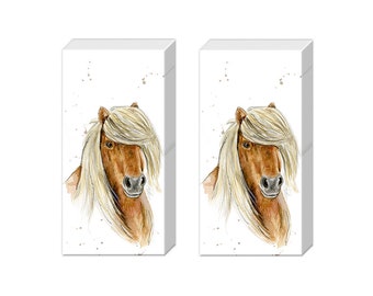 Farmfriends Horse Tissues 2 packs of 10 IHR Tissues 4 ply 20 cm square