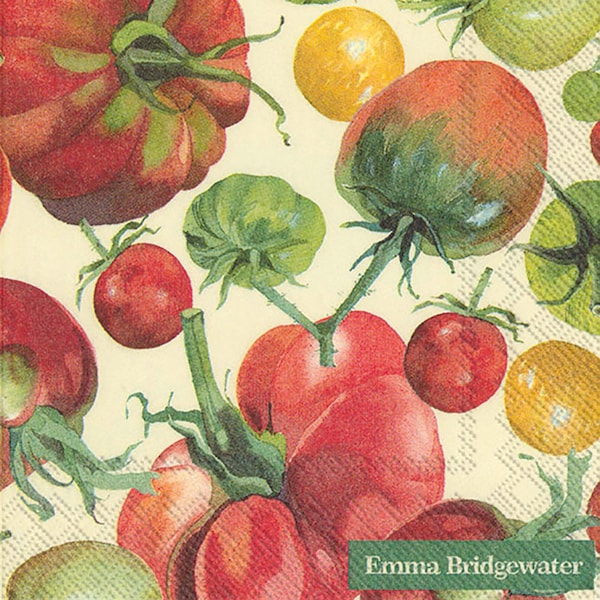 Emma Bridgewater Tomatoes Cocktail IHR Paper Table Napkins 25 cm or 10 inches square 3 ply