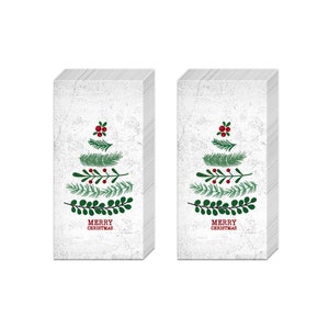 Fazzoletti di Natale naturali 2 confezioni da 10 fazzoletti IHR 4 veli 20 cm quadrati