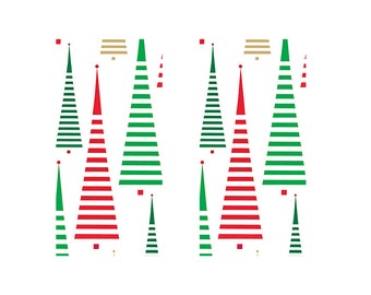 Tree Between the Lines Christmas Tissues 2 packs of 10 Caspari Tissues 4 ply 20 cm square