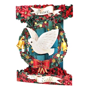 Peace on Earth 15 x 20,5 x 1 cm - Carte de Noël 3D avec balançoire escamotable Santoro