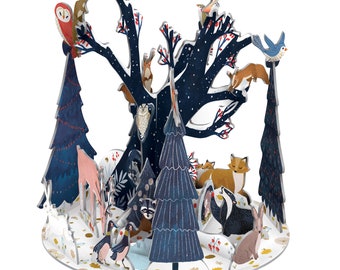 Pop and Slot Large Hollow Tree Roger la Borde 3D Advent Calendar