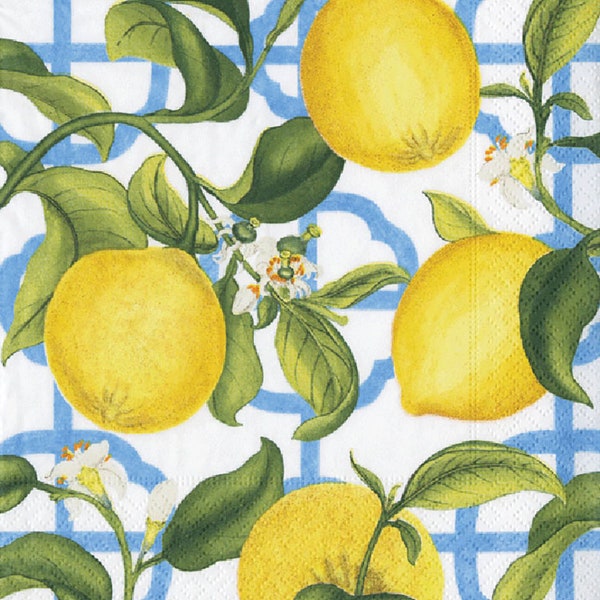 Lemon Paper Napkins Etsy