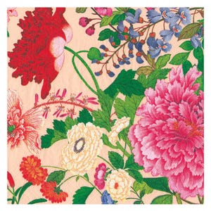 Servilletas de papel Shell Caspari con diseño de profusión de flores, 40 cm cuadrados, 3 capas.