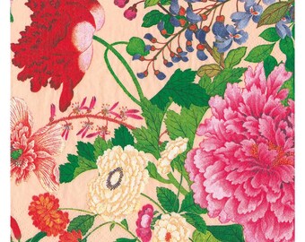 Obfitość kwiatów Shell Caspari Papierowe serwetki stołowe 40 cm kwadratowe 3-warstwowe serwetki obiadowe