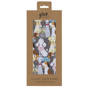 Tom Dogs Glick 4 fogli di carta velina da regalo 50 x 75 cm