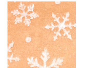 Watermarked Snowflakes White on Kraft Christmas Tissue Wrapping Paper Satinwrap 5 sheets 50 x 75 cm folded into a pack