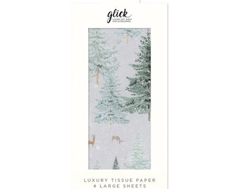 Finnish Forest Christmas Glick 4 sheets tissue wrapping paper 50 x 75 cm