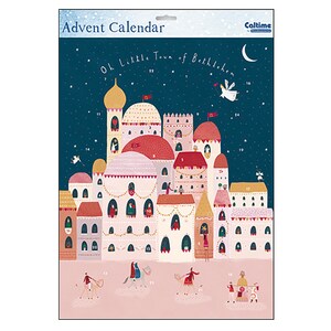Calendrier de l&#39;Avent Oh Little Town of Bethlehem 315 x 410 mm Caltime avec 24 portes à ouvrir sur le compte à rebours jusqu&#39;à Noël