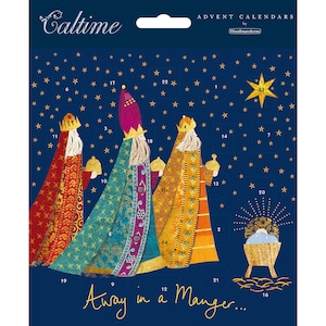 Drie Wijze Mannen Adventskalenderkaart 160 x 160 mm Caltime met envelop met envelop met envelop en 24 deurtjes om te openen