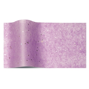 Carta da regalo in tessuto metallizzato con pietre preziose di ametista Satinwrap 5 fogli 50 x 75 cm piegati in una confezione
