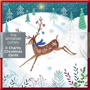 RENNA 8 biglietti di Natale di beneficenza 100 mm x 100 mm Auguri di buon Natale