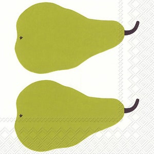Tovaglioli da tavola di carta Marimekko PÄÄRYNÄ Verde Pera Tovaglioli quadrati a 3 veli da 33 cm