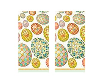 Imperial Eggs Easter Tissues 2 packs of 10 Caspari Tissues 4 ply 20 cm square