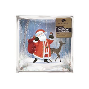 Kerstman, kerstman en vrienden 8 kerstkaarten voor het goede doel van 100 x 100 mm met groeten Prettige kerstdagen en een gelukkig nieuwjaar