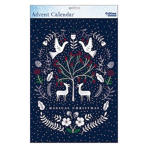 Magical Christmas Winter Wonder Advent Calendar 245 x 350 mm Caltime with 24 doors to open on the countdown to Christmas