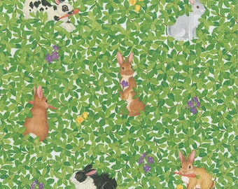 Caspari Bunnies and Boxwood por Janine Moore Servilletas de mesa de papel de Pascua 33 cm cuadrado Servilletas de almuerzo de 3 capas