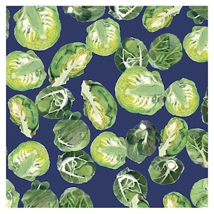 Emma Bridgewater Cavolini di Bruxelles Rotolo di Natale Wrap 3 m x 70 cm rotolo di pellicola spessa di altissima qualità