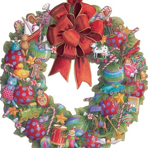 Advent Wreath Cut Out Caspari Advent Calendar 33 x 39cm