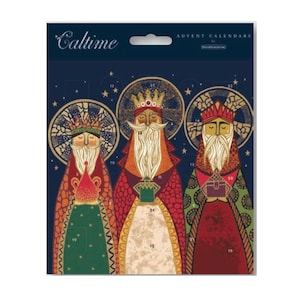 3 Koningen adventskalenderkaart 160 x 160 mm Caltime met envelop met envelop met envelop en 24 deurtjes om te openen