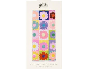 Petal Pop Daisy Flower 4 sheets tissue wrapping paper 50 x 75 cm
