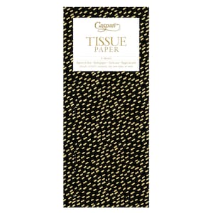Carta da regalo Little Dash Black Gold 4 fogli 50 x 76 cm piegati in una confezione di cellophane