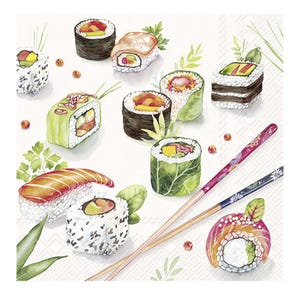 Tovaglioli di carta Sushi Light Grey IHR, quadrati da 33 cm, 3 veli, tovaglioli da pranzo