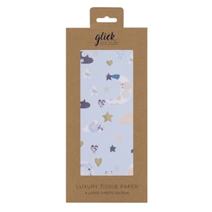 Stephanie Dyment Baby Boy Glick 4 fogli di carta velina da regalo 50 x 75 cm