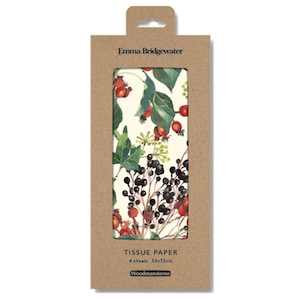 Carta da regalo natalizia Emma Bridgewater Winter Flowers 4 fogli 50 x 70 cm piegati delicatamente