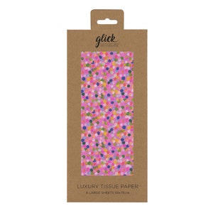 Spotty Pink Glick 4 fogli di carta velina da regalo 50 x 75 cm