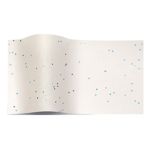Blue Topaz Gemstone Metallic Tissue Wrapping Paper Satinwrap 5 sheets 50 x 75 cm folded into a pack