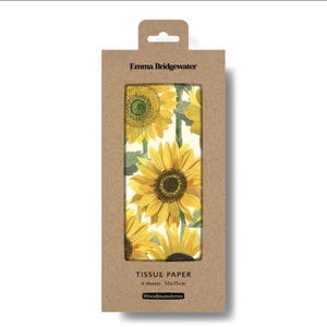 Carta da regalo velina Emma Bridgewater Girasoli 4 fogli 50 x 70 cm piegati delicatamente