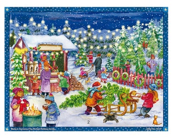 Log Cabin Shop Richard Sellmer 355 x 265mm Glitter & Translucent Windows Traditional German Advent Calendar