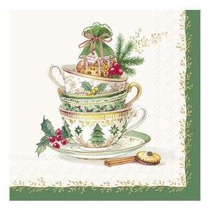 Produit UE 100 Serviettes En Papier Recyclé Talking Tables - 33cm - Motif Floral - Écologiques - Kraft Non Blanchi Serviettes 33cm 2 Plis