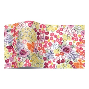 Liberty Bloom Pink Floral Tissue Inpakpapier Satijnwikkel 5 vellen 50 x 75 cm gevouwen in een pakje
