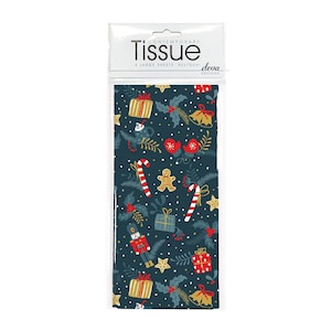 Ginger nd Candy Schiaccianoci Natale BlueTissue Deva Carta da regalo 4 fogli 50 x 70 cm piegati delicatamente
