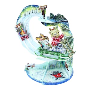 Sleepuppy's slinger 3D pop-up kerstkaartdecoratie 39 x 21 x 17 cm Santoro
